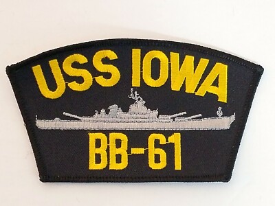 USS Iowa BB-61 US Navy Ship Patch Battleship NEW Embroidered