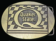 Quaker State Motor Oil rj Vintage Belt Buckle