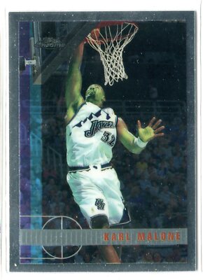 1997-98 Topps Chrome Karl Malone Base Card #166 HOF UTAH JAZZ | eBay