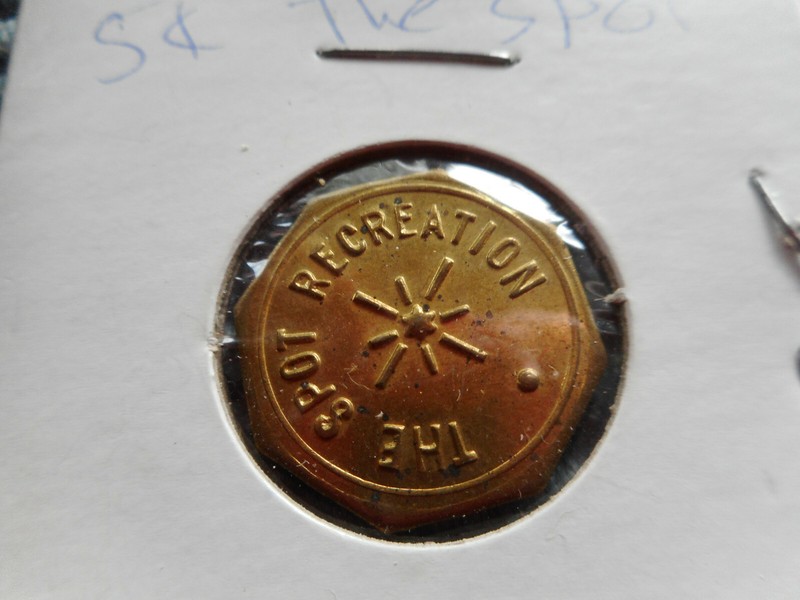 Old Token Burlington The Spot Recreation 5 Cents Trade Token