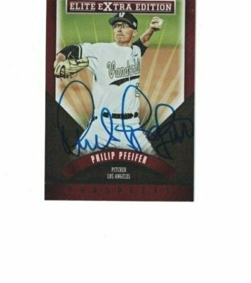 PHILIP PFEIFER SIGNED IP ELITE EXTRA EDITION PANINI 2016 #102 DODGERS ...