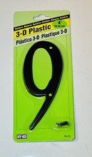 Hy-Ko PN-29/0 4" 3-D Black Plastic House Number 9