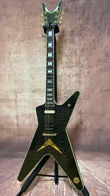 Irregular Body Flamed Maple Green Color Dean Dimebag Darrell Electric Guitar