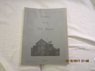 Collectible Paperback Book IN FRENCH - RECONTRE de la FAMILLE RAYMOND 1983