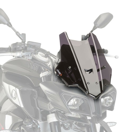 Würfel SPORT Windschutzscheibe Für Motorrad – Schwarz Matt, PMMA-Plexiglas 3 Mm, Inkl. Halterungen (MT-10 / SP 2016-2021)
