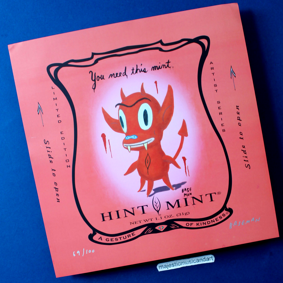 GARY BASEMAN SIGNED & NUMBERED ART PRINT ON TIN EDITION OF