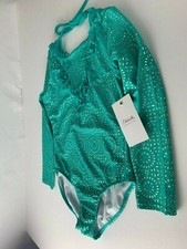 NWT Cleobella Turquoise Girls Swimsuit UPF 50 Size Large