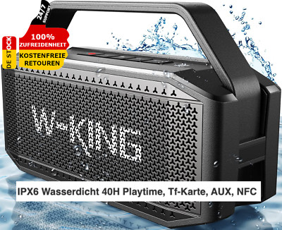 Lautsprecher Bluetooth Tragbarer Musikbox Boxen Deep Bass Wasserdicht 60W 40H