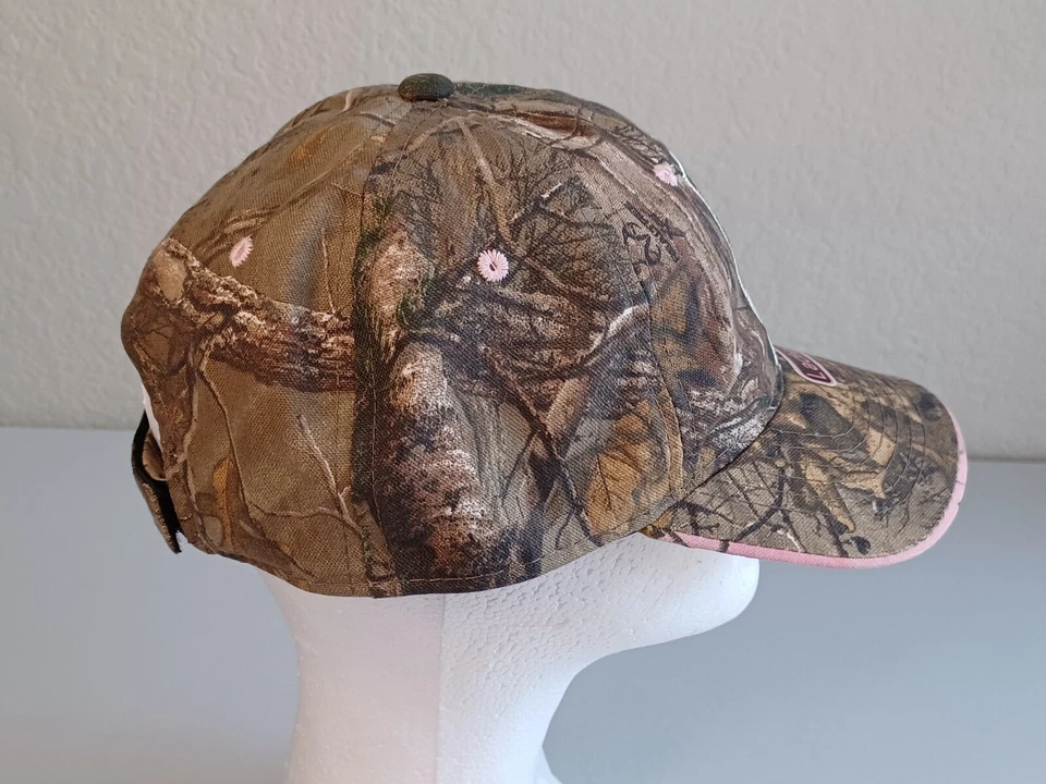 Realtree Ladies Womens TEAM ELK Pink Camo Embroidered Adjustable Hat Cap ~ NWT - Image 2 of 4