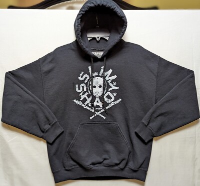 Eminem Slim Shady Mens Size Medium Hockey Mask Logo Black Hooded Sweatshirt 
