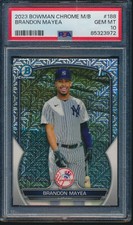 PSA 10 BRANDON MAYEA 1st 2023 Bowman Chrome MEGA BOX Mojo Refractor RC GEM MINT