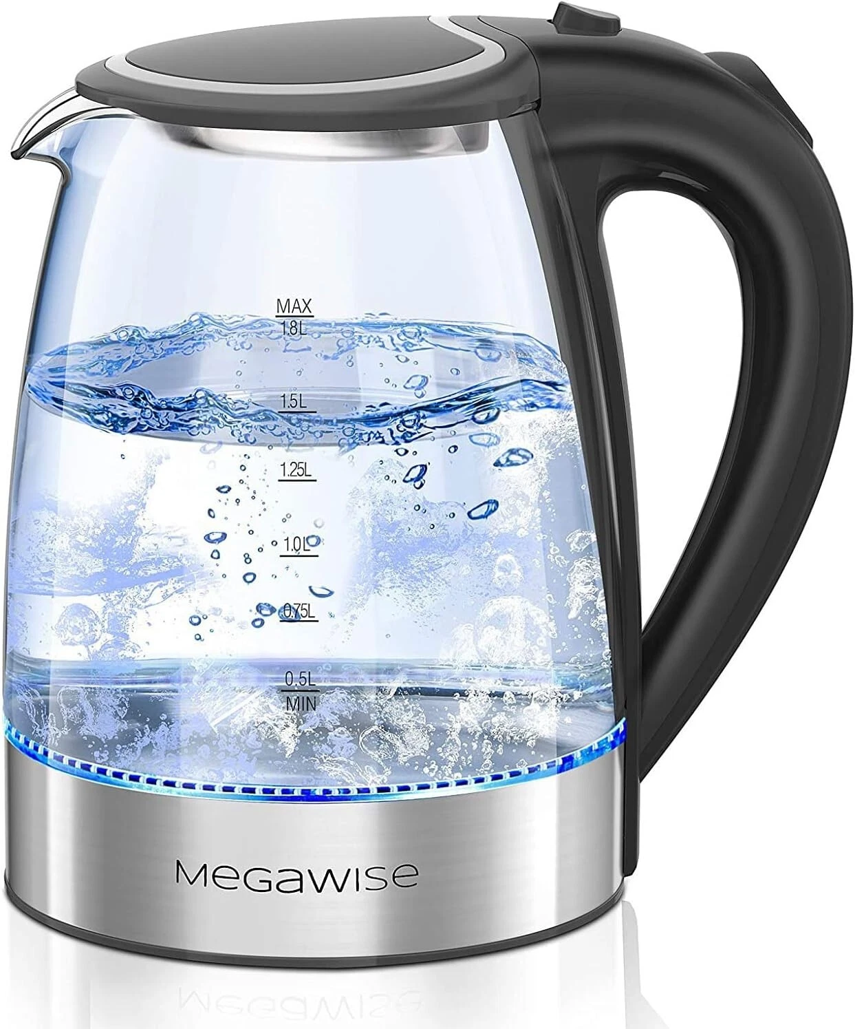 Electric Kettle 1.8L Borosilicate Glass with LED Light Auto Shut-Off Boil-Dry
Opens in a new window
