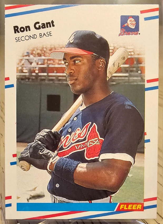 1988 Fleer Ron Gant #538 Atlanta Braves