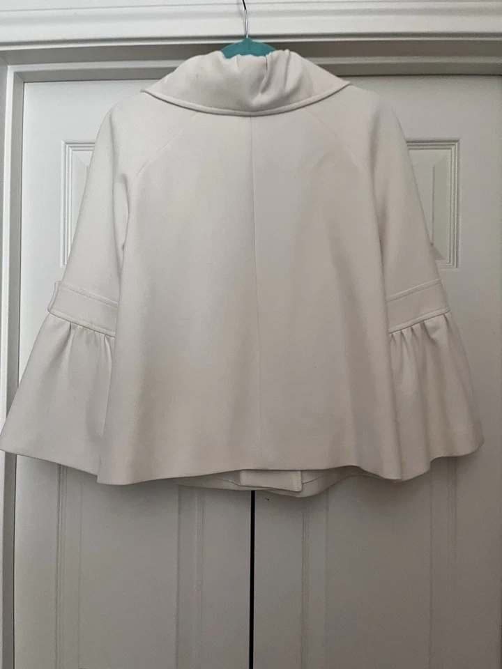 White Principles Jacket Lined With Black Buttons And Bracelet Length Sleeves - Image 2 of 3