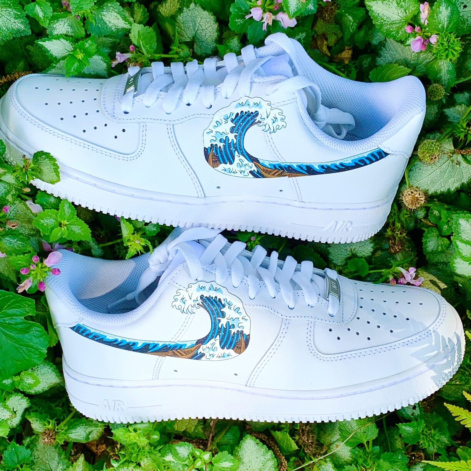 Custom Nike Air Force 1 - Great Wave Off Kanagawa - Custom Nike Shoes