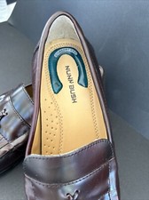 Nunn Bush Keaton Burgundy Leather Tassel Comfort Gel Loafers Dress Shoes 9.5M