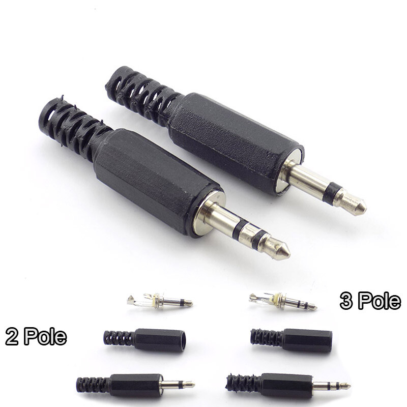 10X Headphone Plug Pole Stereo Audio Male Jack Adapter