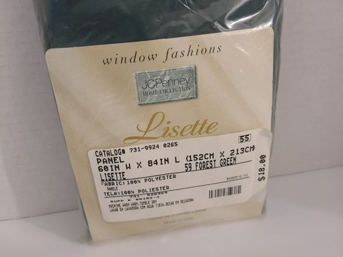 JCP HOME COLLECTION LISETTE WINDOW PANEL - FOREST GREEN - 60’’ Wx84’’L - Picture 2 of 5