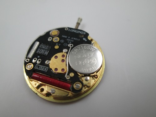 Máquina y esfera reloj pulsera mujer Longines. Cuarzo. 9 gemas. Años 80. Fecha - Imagen 3 de 4