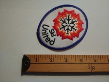 70S UNITED SKI SKIING SKIER DOWNHILL CROSS COUNTRY PATCH CREST BADGE ECUSSON