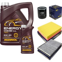 SCT Inspektionspaket 6L Mannol Energy 5W-30 FüR Audi A6 2.4 2.8 A4 Cabriolet