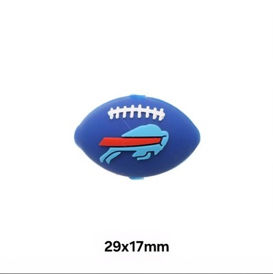 1 pc. Bills Buffalo Football Silicone Focal Bead Beadable accessories 29x17mm 3D