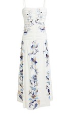 FARM Rio Mystic Blue Lotus Dreamscape Off-White Maxi Dress Size S NWT Luxury
