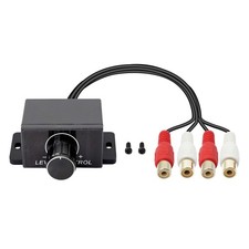 Universal RCA Level Controller Car Audio Amplifier RCA Audio Adjuster Bass Bo...