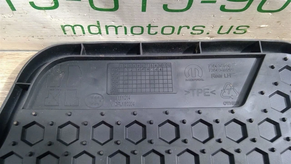 2022-2024 JEEP RENEGADE REAR LEFT SIDE RUBBER FLOOR MAT OEM 735634930 - Image 3 of 4