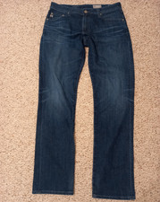 AG Adriano Goldschmied Denim 360 Dark Wash Stretch Denim Jeans Straight Leg