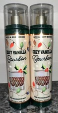 Bath  Body Works COZY VANILLA BOURBON Fine Fragrance Body Mist Spray 8z Set 2