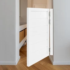 Wood Partition Door, Modern Single-Door Leaf Partition Door White 60*90cm