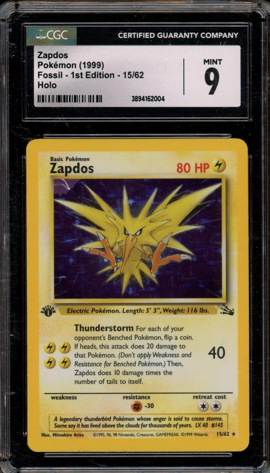 Zapdos - Fossil #15 Price & Value ($32.32) | PokeScope
