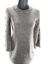 Madewell Donegal Sweater Dress Wool Blend Size XXS Cream Oversized Preppy