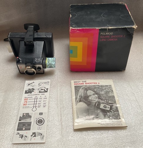 Polaroid Land Camera Square Shooter 2 Instant Film Camera 1970s Vintage Prop Etc - Picture 1 of 10