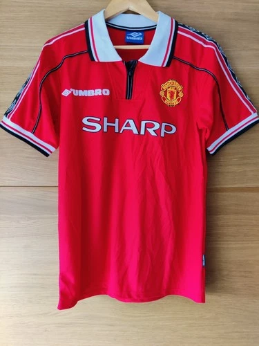 Man United 1998 Home XL fits like L Shirt Retro