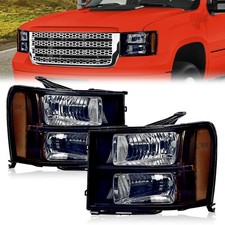 Headlights Headlamps 2007-2013 Gmc Sierra 1500 2500hd 3500hd Crystal Leftright Headlights Headlamps 2007-2013 Gmc Sierra 1500 2500hd 3500hd Crystal Leftright