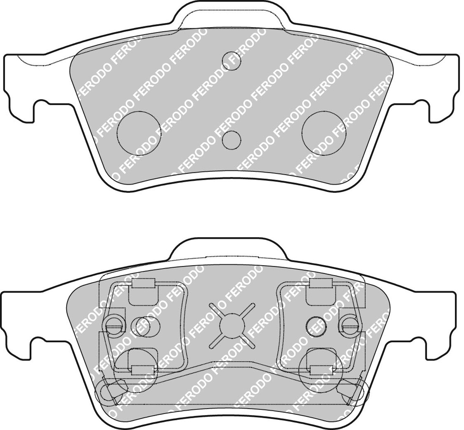 Rear Ferodo DS2500 Brake Pads for Renault Espace Mk4 J81 1.9 2.0 2.2 3.0 3.5