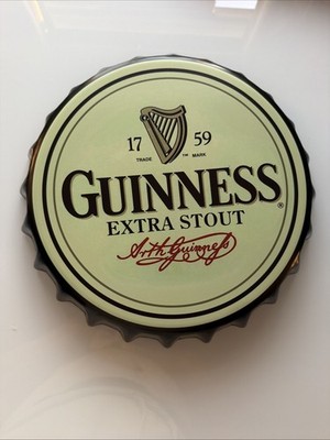 Guinness Blech Kronkorken Wandschild 35 cm - Kostenlose Lieferung  