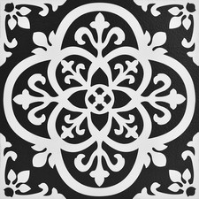 Black Gothic Peel Stick Floor Tiles, FP2475