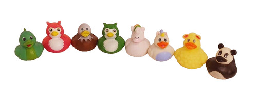 Rubber Duckies in Disguise Panda Owls Bird Unicorns Sheep Jeep Ducks Lot of 8
