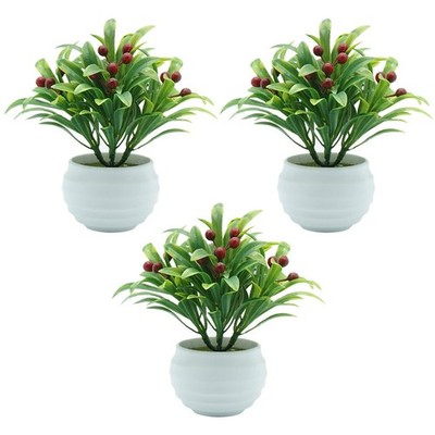  3 Pcs Künstliche Pflanzen Künstlich Künstliche Topfpflanzen Kleine