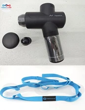 Hypervolt GO 2 Percussion Massage Gun Black Handheld Massager +Stretching Strap