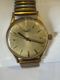 Longines montre bracelet mécanique 280 manuel analogique cadran et boîtier doré