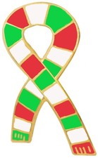 Plymouth Rugby Union Supporter Scarf Ribbon Pin Badge - GOLD plated