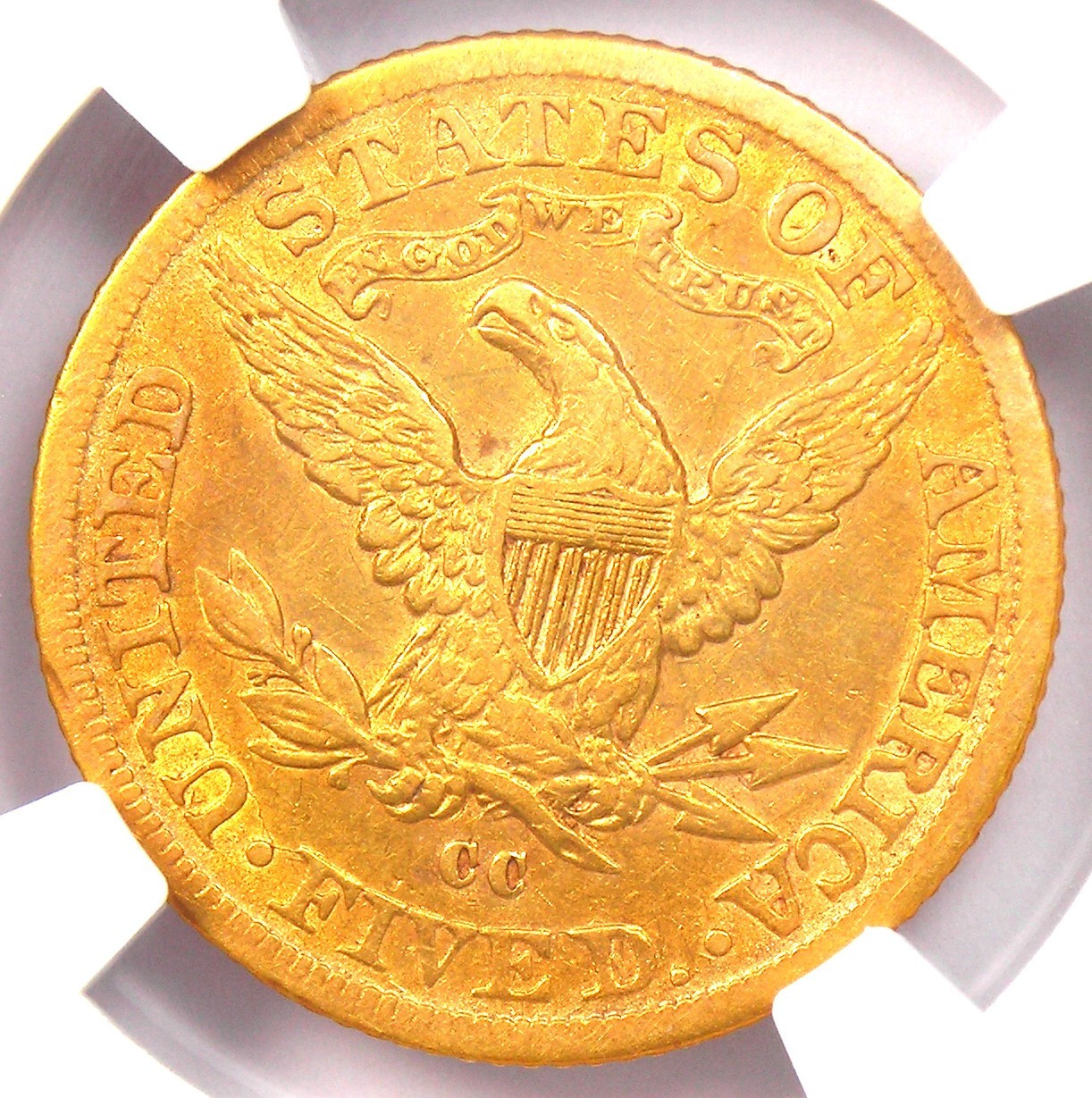 1891-CC Liberty Gold Half Eagle $5 Carson City Coin - Certified NGC XF45 (EF45)