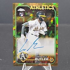 Athletics LAWRENCE BUTLER 2024 TOPPS CHROME SAPPHIRE GOLD ROOKIE AUTO 07 /50 