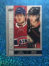 2021-22 Upper Deck #250 COLE CAUFIELD / TREVOR ZEGRAS Young Guns Checklist