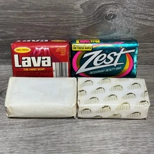 Vintage Lava Zest Dial Bar Soap Lot 4 Bars Sealed 4 oz Pumice Deodorant Beauty