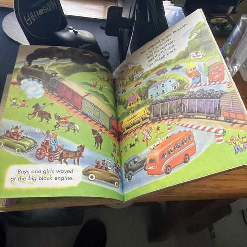 Marlan Potter THE LITTLE RED CABOOSE 1978 Vtg Little Golden Book Vtg Train Book image 3